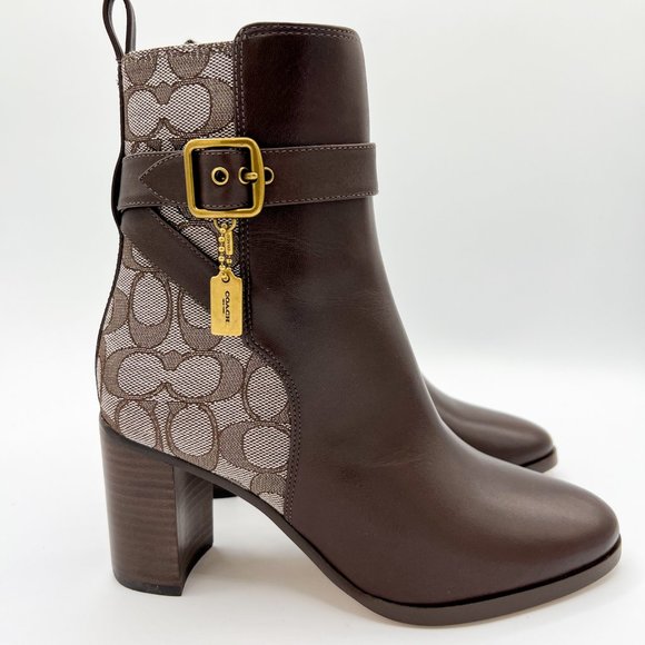 COACH Olivia Signature Jacquard Ankle Booties - Picture 2 of 13